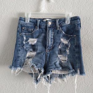 A2 Jean Shorts Distressed Denim Shorts Size S